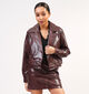 Vero Moda Croco Veste courte en Bordeaux pour femmes (354063)