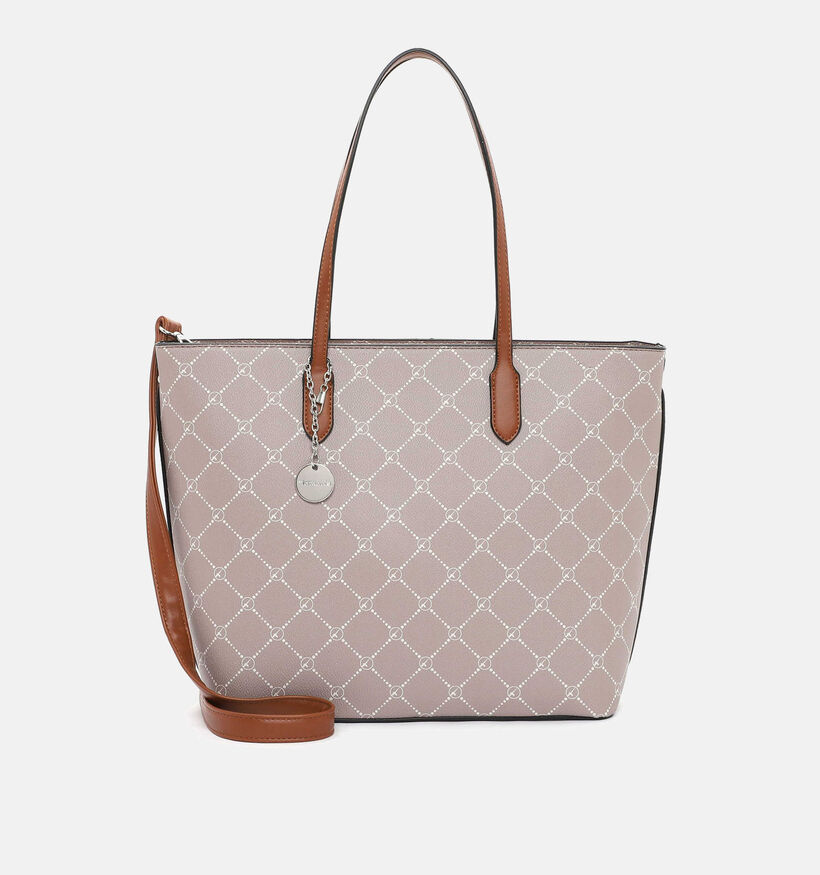 Tamaris Anastasia Classic Taupe Shopper met rits voor dames (338735)