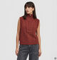 Vila Gleeba Half Zip Knit Pull sans manches en Bordeaux pour femmes (379741)