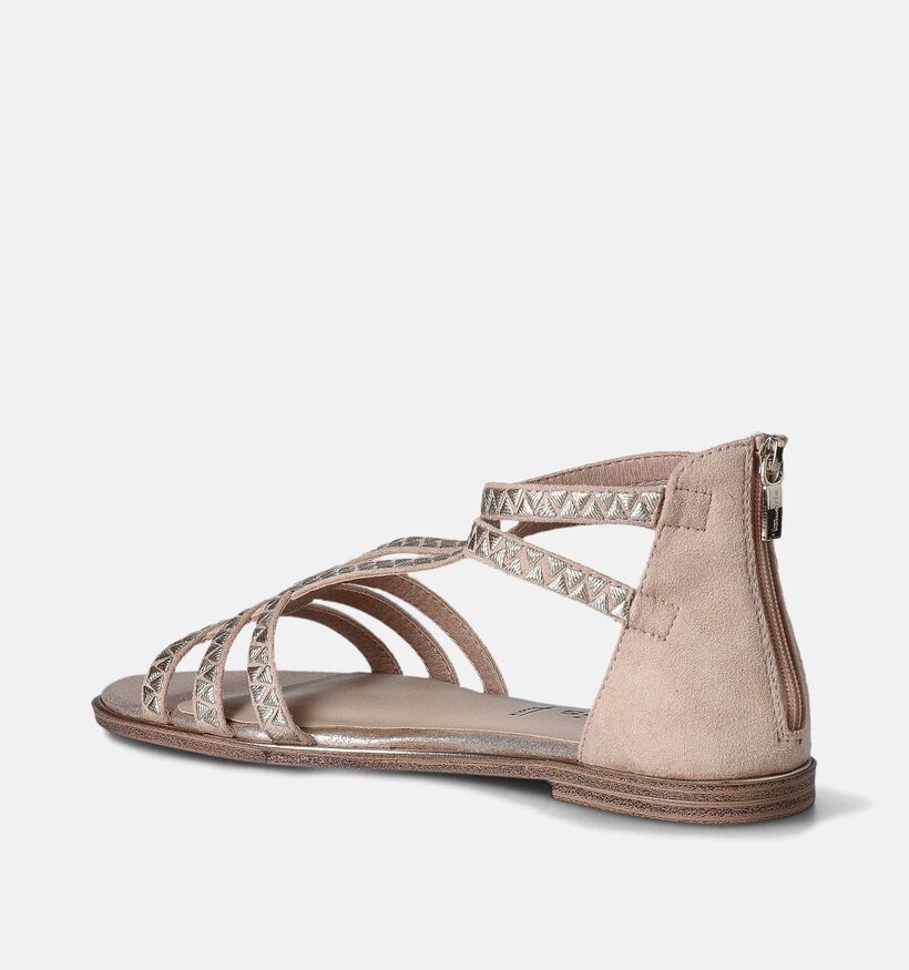 Tamaris Sandales tressé avec talon fermé en Beige pour femmes (354359)