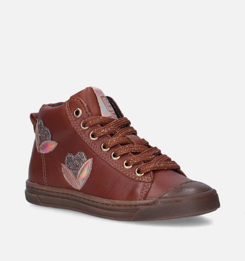 Little David Paloma Cognac Babyschoenen voor meisjes (348059) - geschikt voor steunzolen
