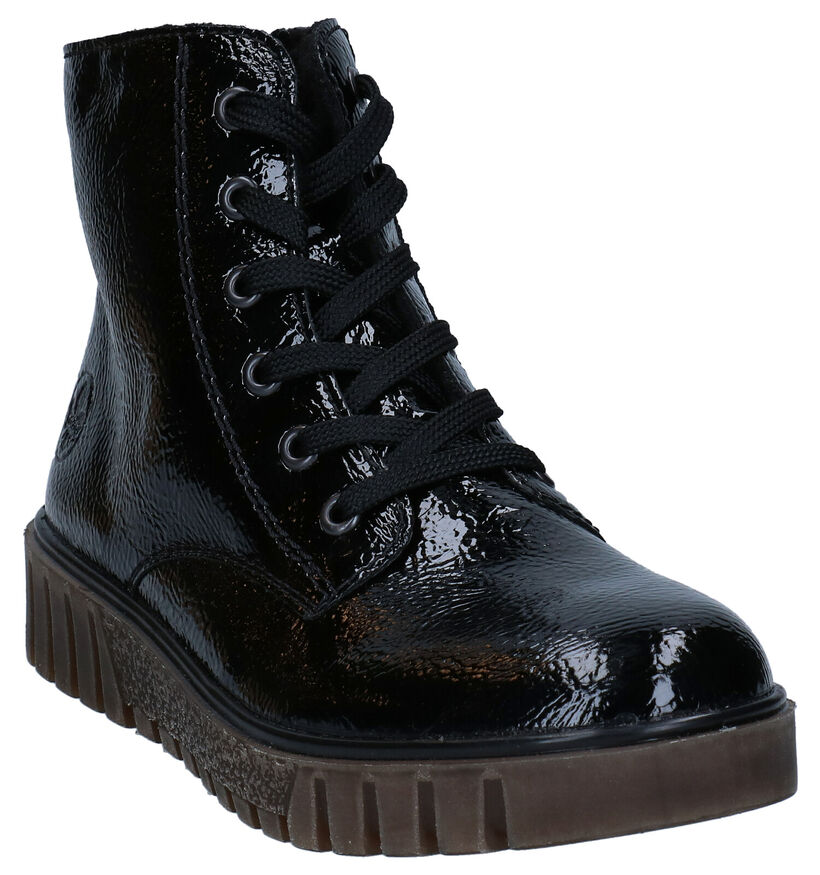 Rieker Zwarte Bottines in lakleer (283993)