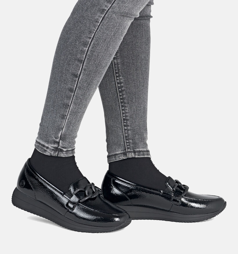 Remonte Zwarte Mocassins voor dames (360391) - geschikt voor steunzolen