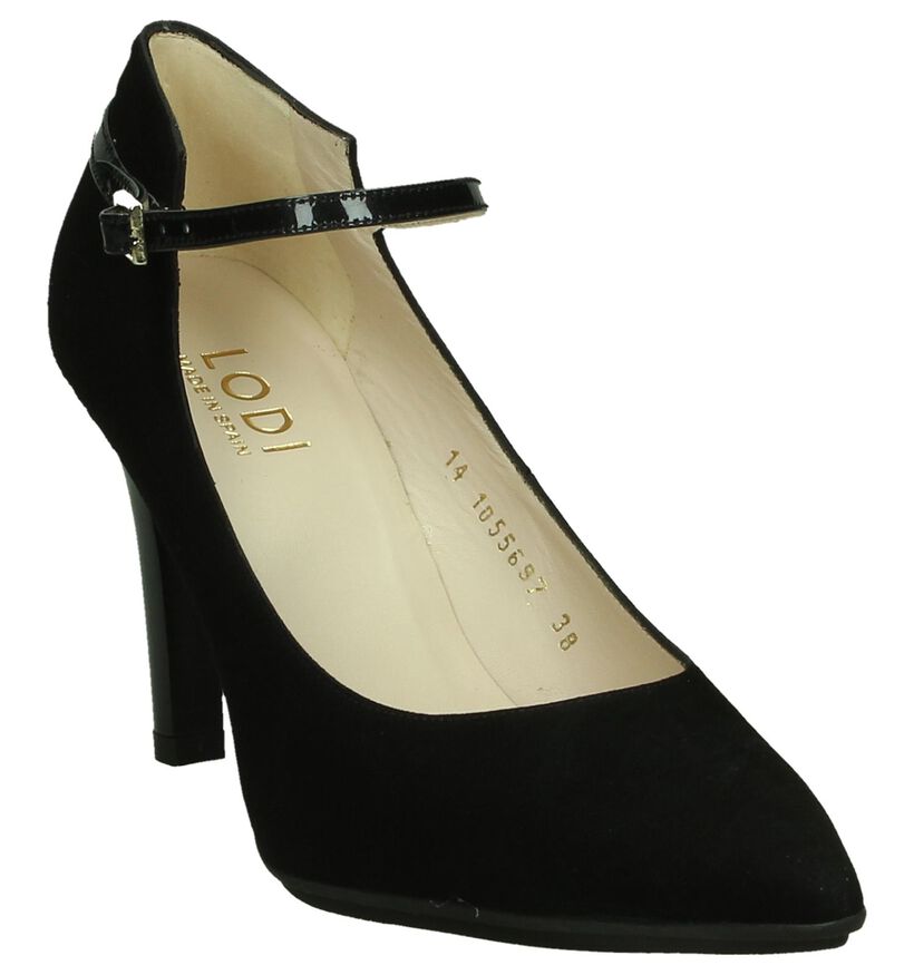 Lodi Escarpins à bride en Noir en nubuck (200574)