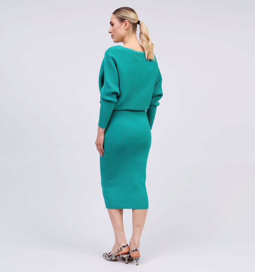 Expresso Groene Gebreide Jurk Ribbed voor dames (356945)