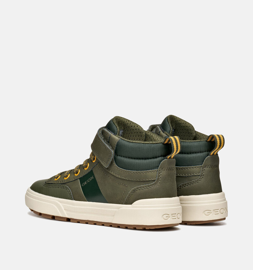 Geox Kaki Groene Hoge Sneakers voor jongens (360367) - geschikt voor steunzolen