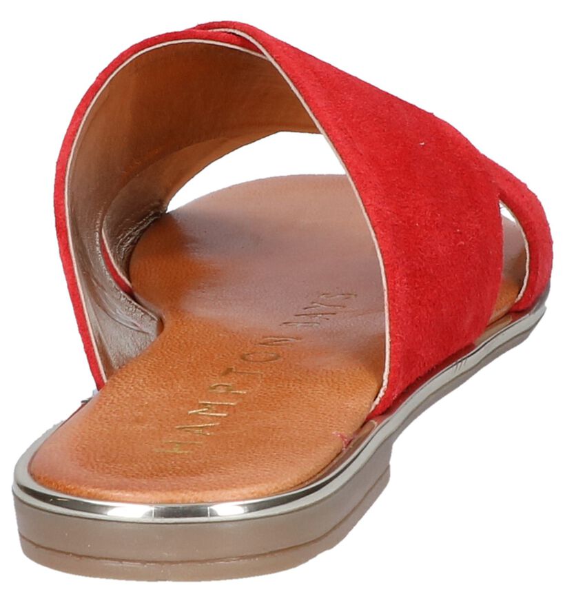 Hampton Bays Nu-pieds plates en Rouge en daim (247489)