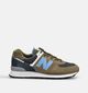 New Balance 574 Baskets en Vert pour hommes (366265) - pour semelles orthop&eacute;diques
