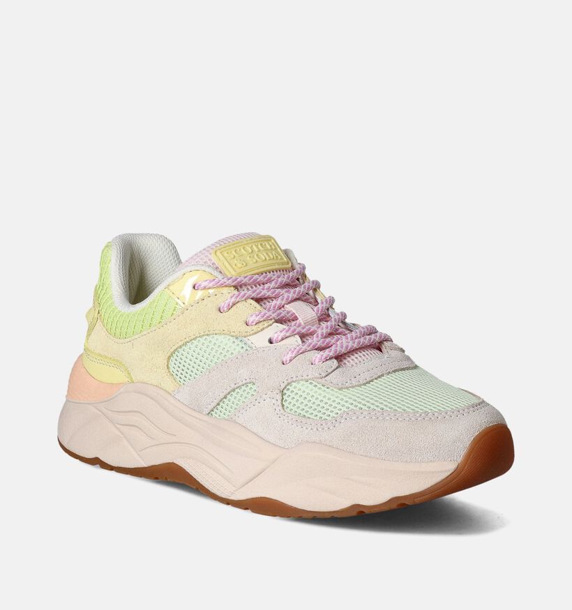 Scotch & Soda Pastel Gele Sneakers voor dames (353298) - geschikt voor steunzolen