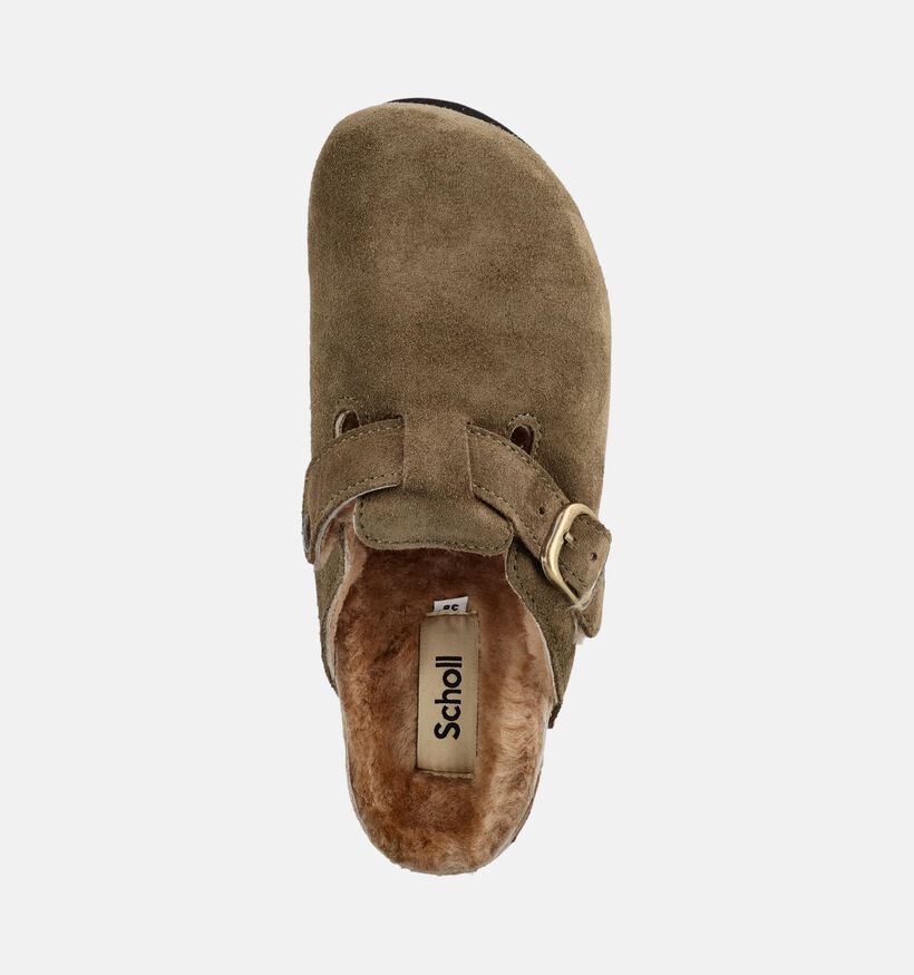 Scholl Fae New Kakigroenen Slippers voor dames (381006)