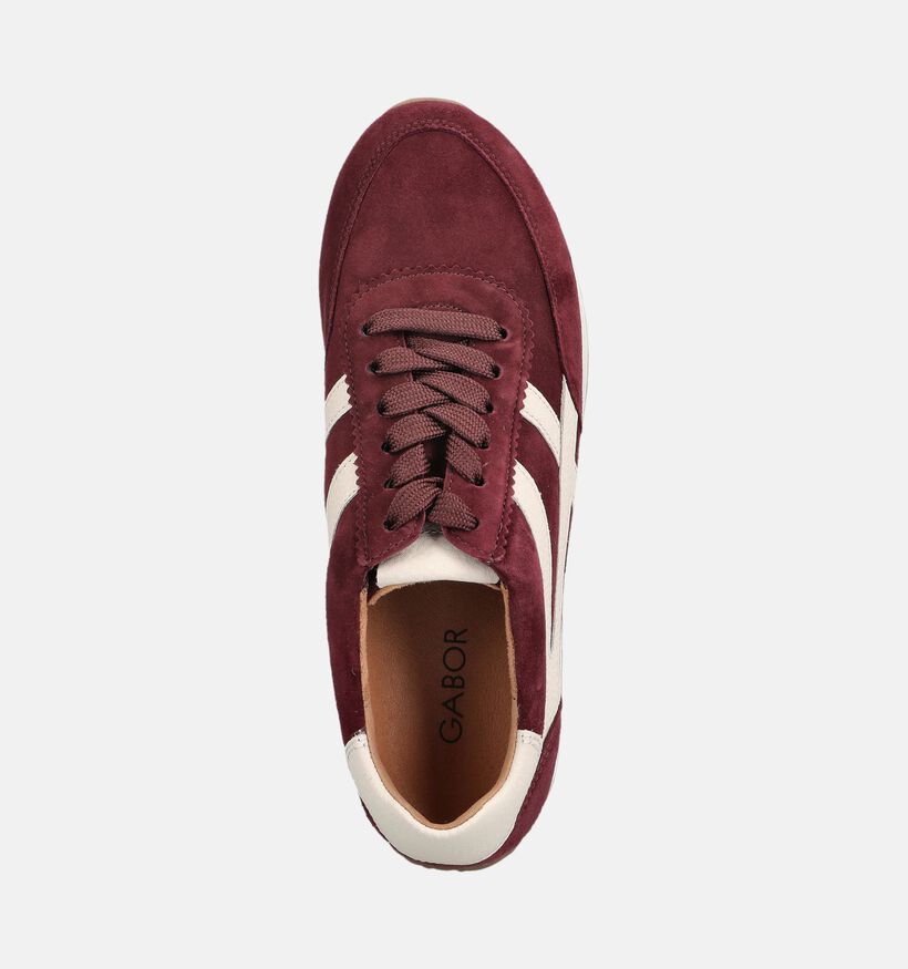 Gabor Bordeaux Sneakers voor dames (376996) - geschikt voor steunzolen