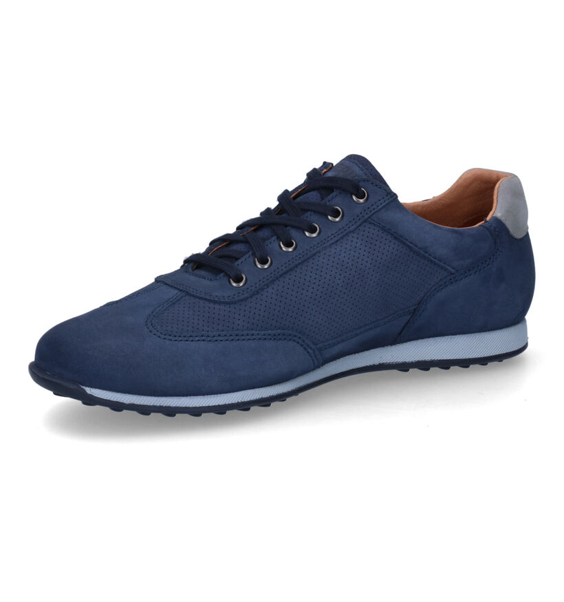 Mephisto Leon Nomad Blauwe Veterschoenen voor heren (355169) - geschikt voor steunzolen