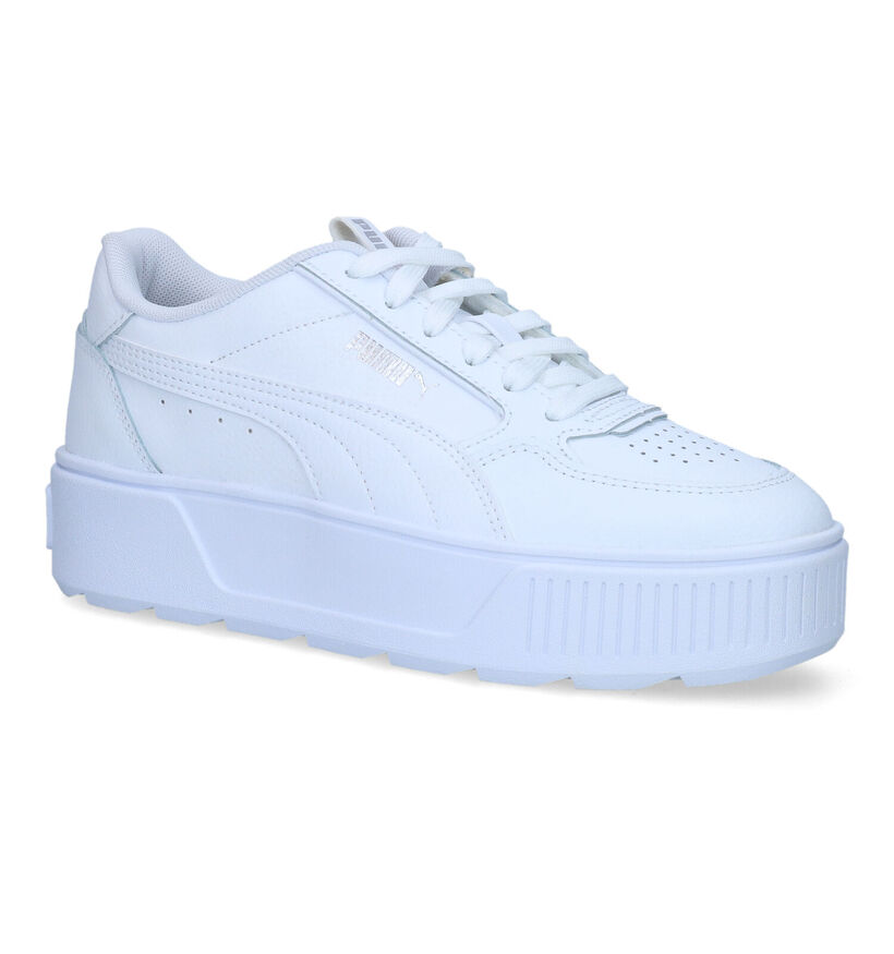 Puma Karmen Rebelle Jr Baskets en Blanc en cuir (311281)