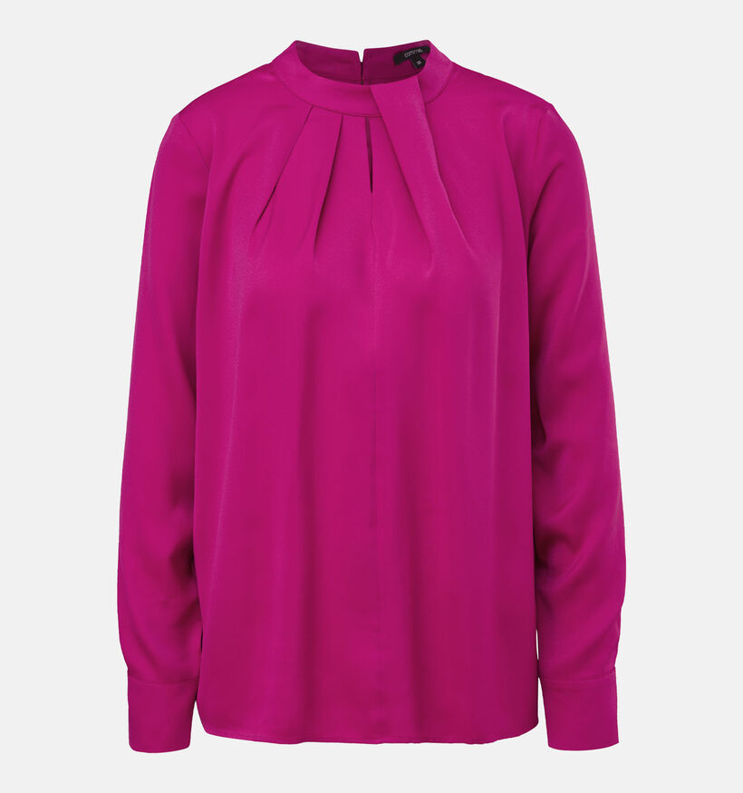 comma Blouse satin en Fuchsia pour femmes (334764)