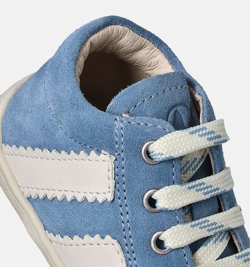 Naturino Macks 2 Suede Blauwe Babyschoenen voor jongens (359958) - geschikt voor steunzolen