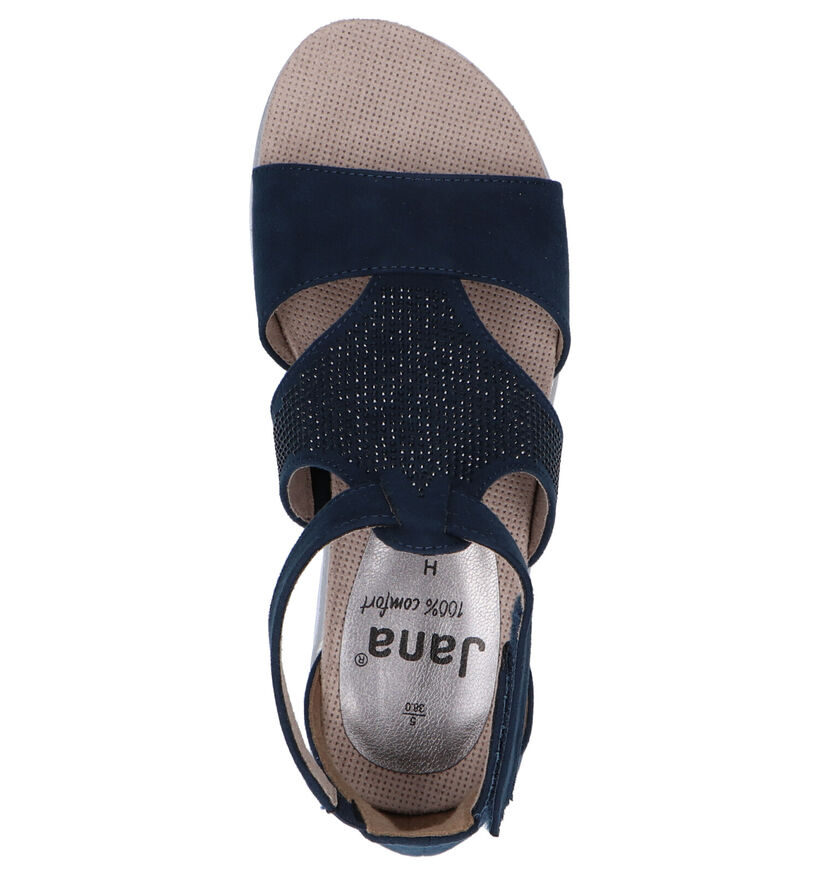 Jana SoftFlex Sandales en Bleu en textile (270842)