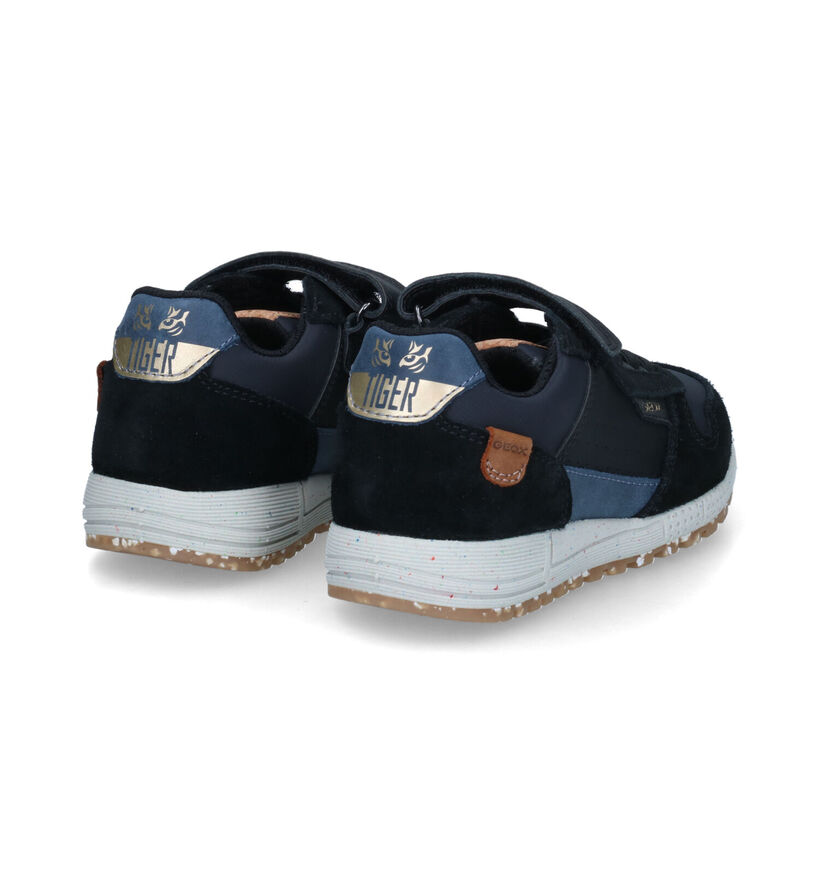 Geox Alben Zwarte Sneakers in leer (317589)