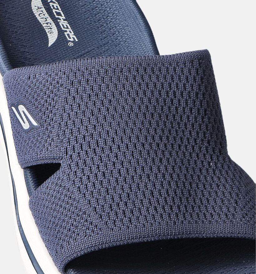 Skechers Go Walk Arch Fit Blauwe Slippers voor dames (354733)