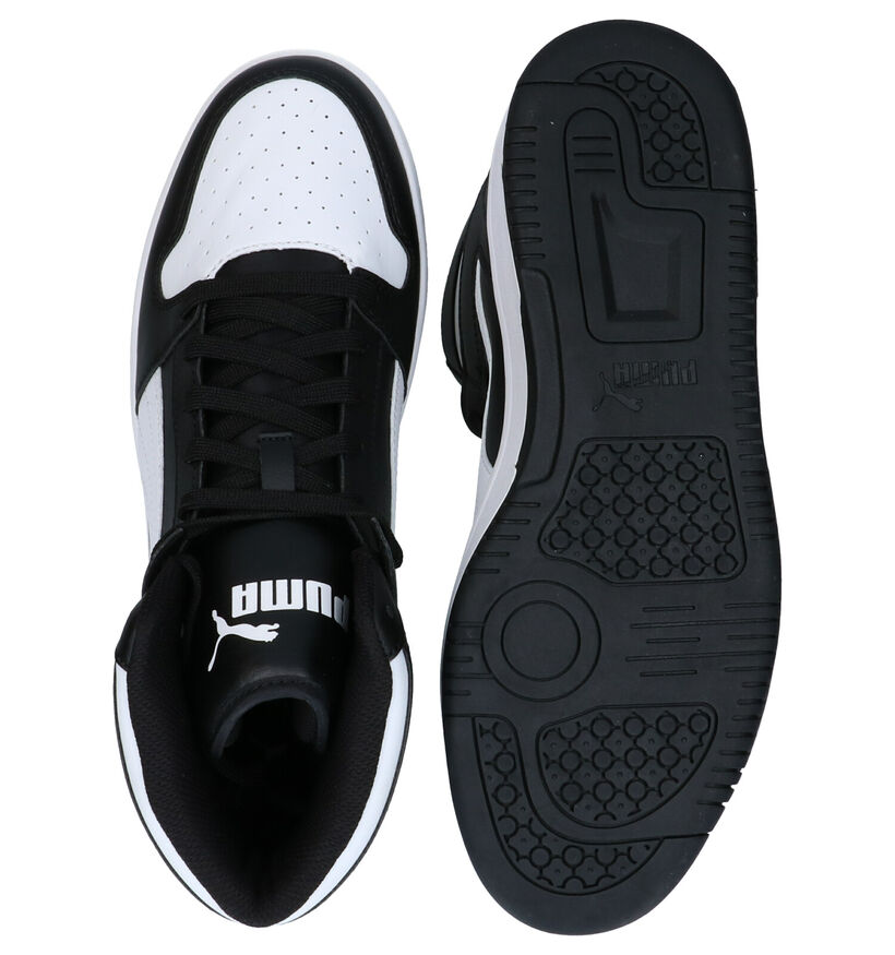 Puma Rebound Layup SL Baskets en Noir en simili cuir (307174)