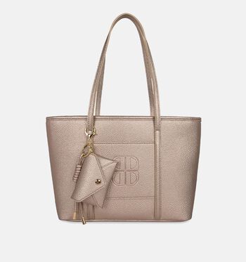 Laurent David Cabas Beige/Or/Cognac/Bleu