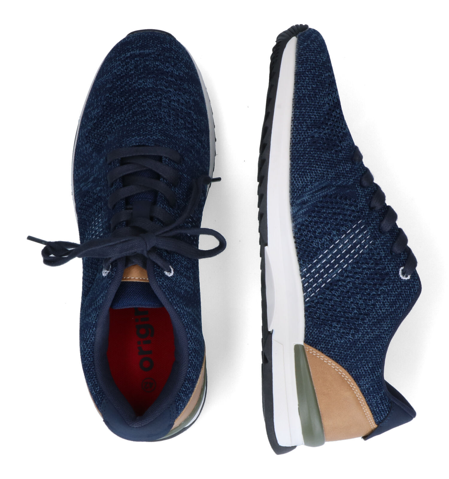 Blauwe sneakers heren store