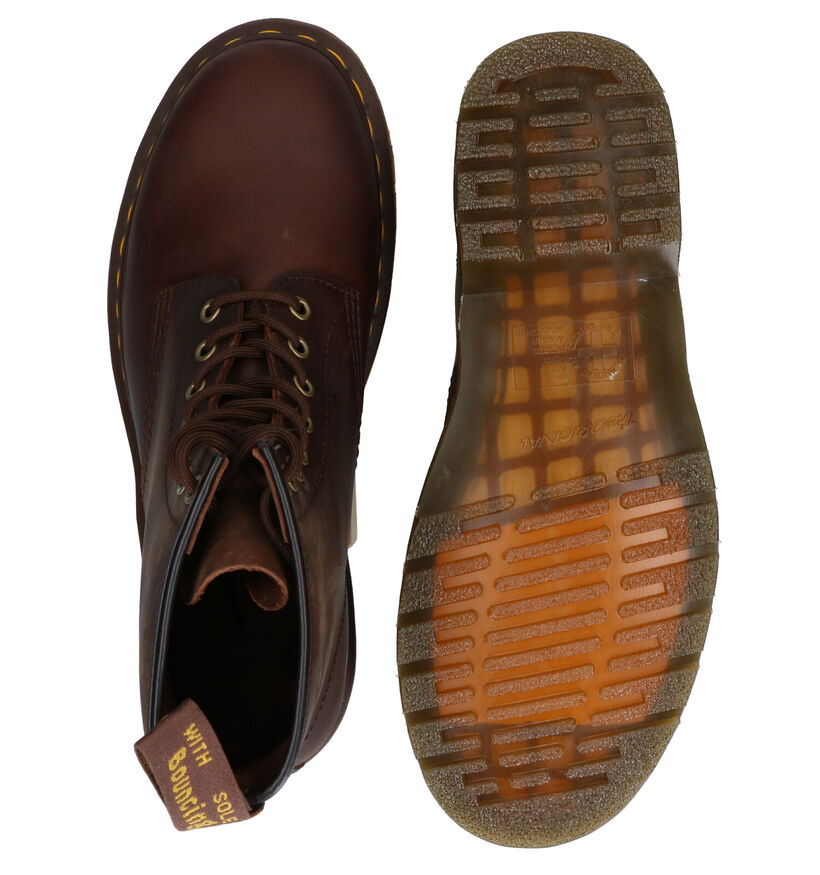 Dr. Martens Boots à lacets en Brun foncé en cuir (292455)