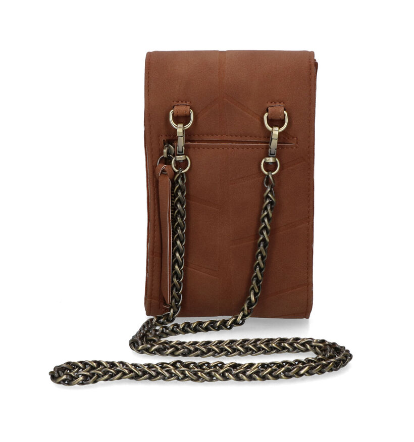 Woomen Nervure Pochette pour téléphone portable en Cognac pour femmes (314865)