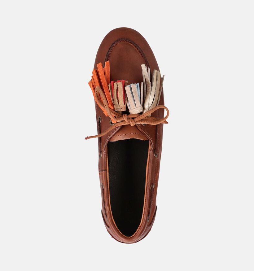 PS Poelman Cognac Bootschoenen voor dames (384352)