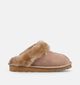 Laurent David Split Seam Slipper Pantoufles ouvertes en Beige pour femmes (382385)