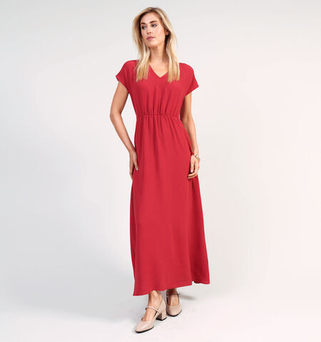 Lange jurk rood