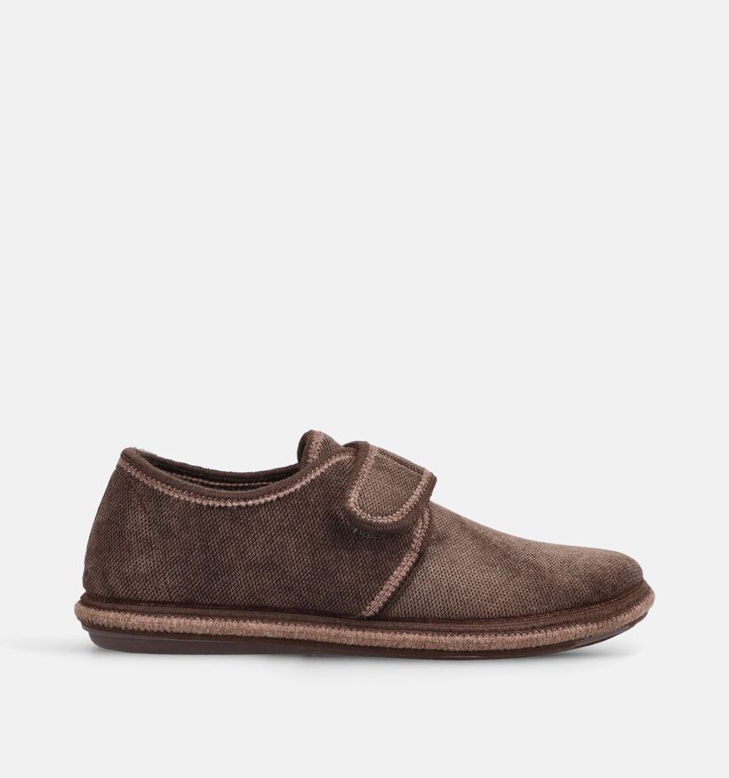 Torfs Home Bruine Pantoffels met Velcro voor heren (381342)