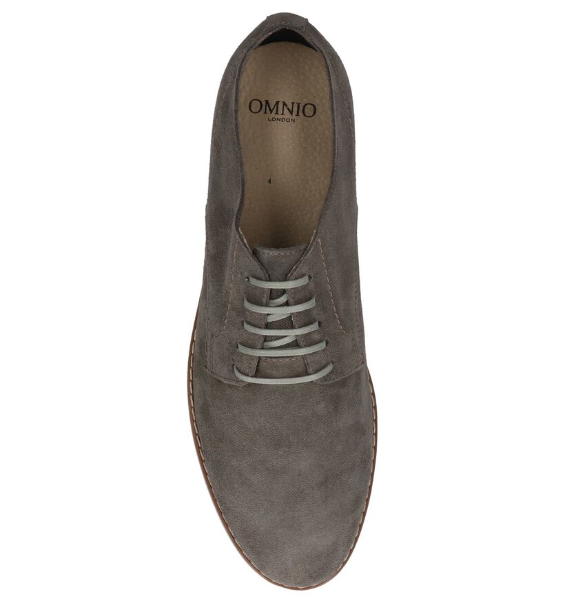 Grijze Casual Schoenen met Veter Omnio Sile in daim (217837)