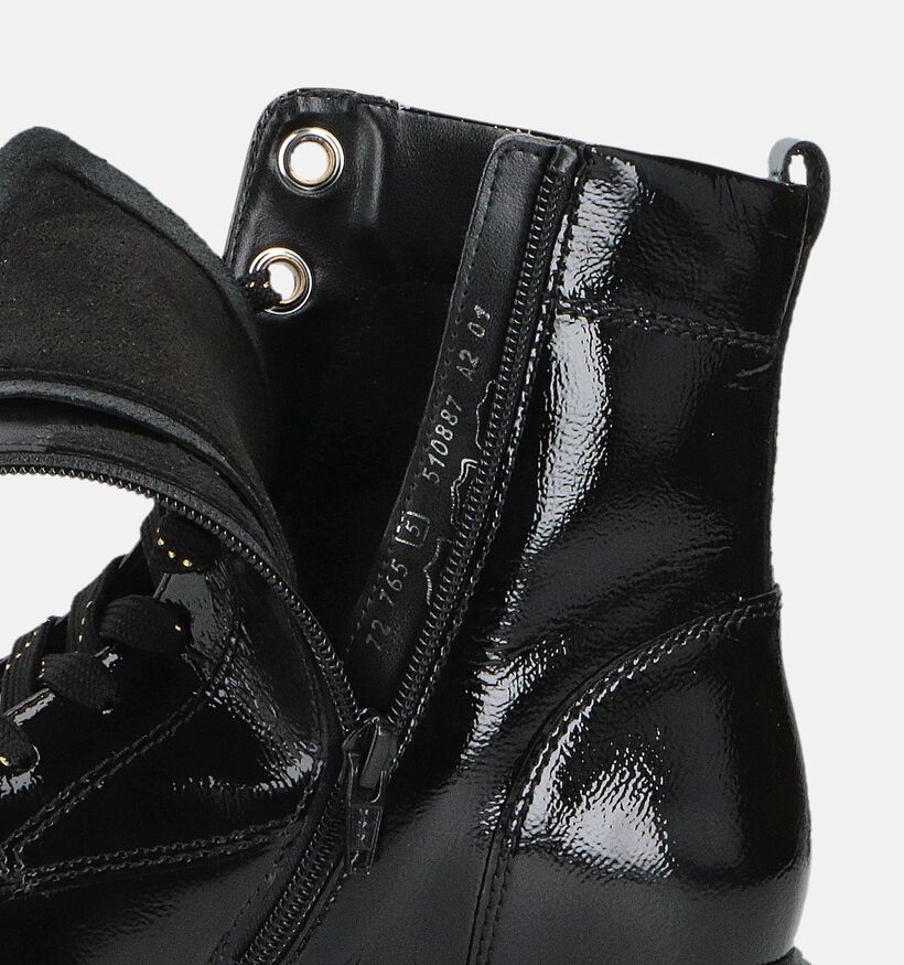 Comfort Boots à lacets en Noir pour femmes (360283) - pour semelles orthopédiques