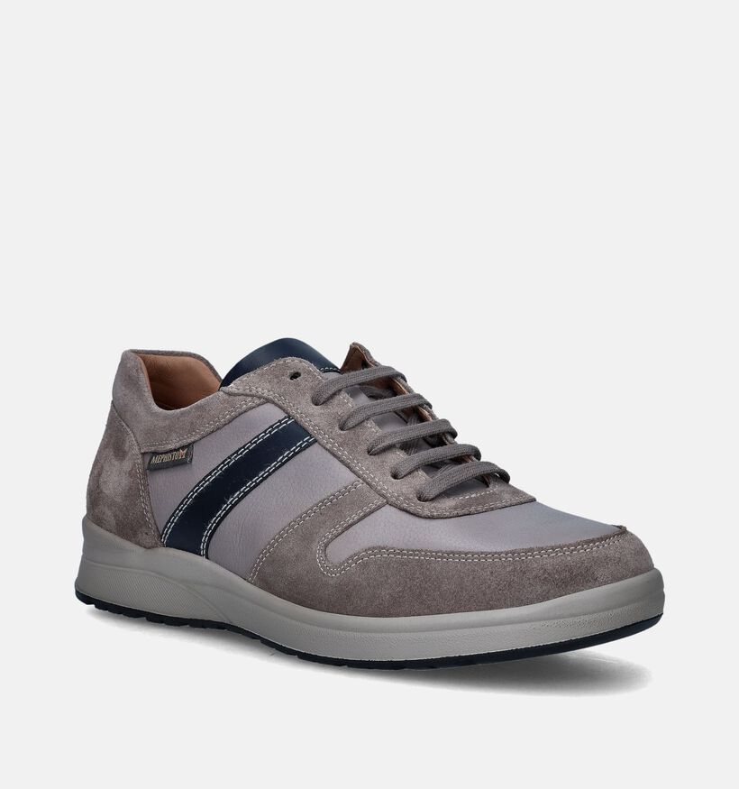 Mephisto Vito Velsport Taupe Veterschoenen voor heren (354521) - geschikt voor steunzolen
