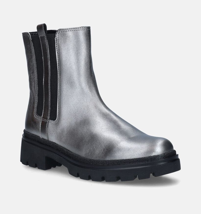 Gabor OptiFit Zilveren Chelsea boots voor dames (347075) - geschikt voor steunzolen