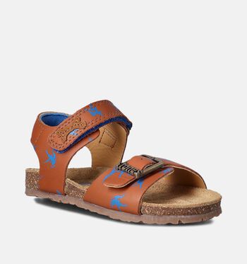 STONES and BONES Sandalen Cognac/Blauw/Groen