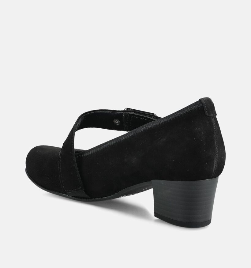 Gabor Comfort Chaussures plates en Noir pour femmes (380036) - pour semelles orthop&eacute;diques