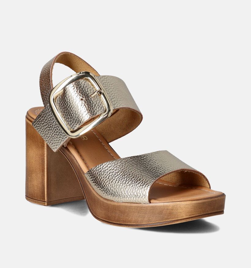 Signatur Gouden Sandalen met hak voor dames (357839)