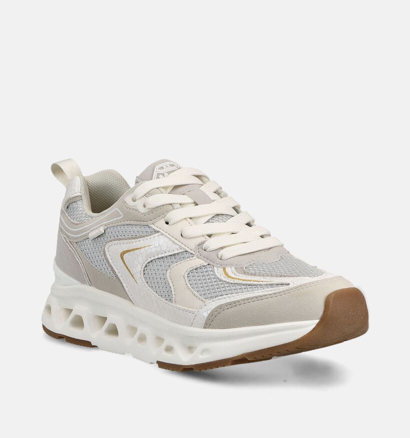 Mexx Therry Splash Witte Geklede Sneakers voor dames (367249) - geschikt voor steunzolen