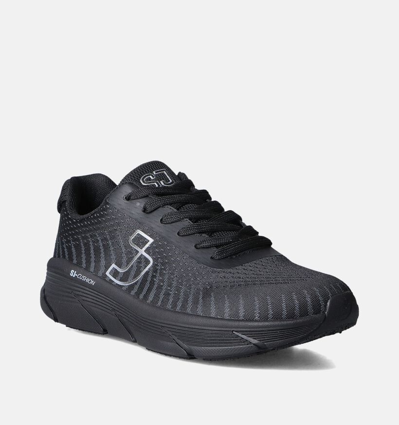 SJ Zwarte Sneakers voor heren (354032) - geschikt voor steunzolen