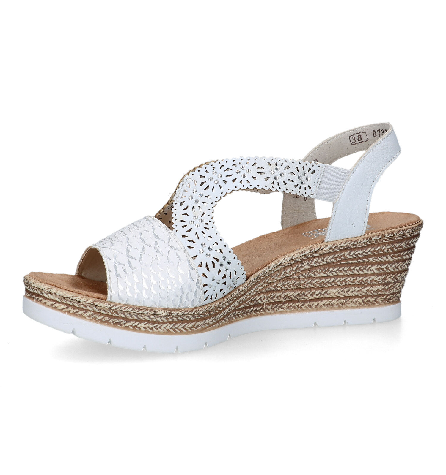 Rieker Witte Sandalen Dames Sandalen Online op TORFS.BE