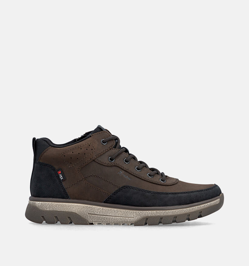 Rieker Sport Donkerbruine/Zwarte Boots met Veters voor heren (379825) - geschikt voor steunzolen