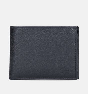 Crinkles Portemonnees Zwart/Cognac/Bruin