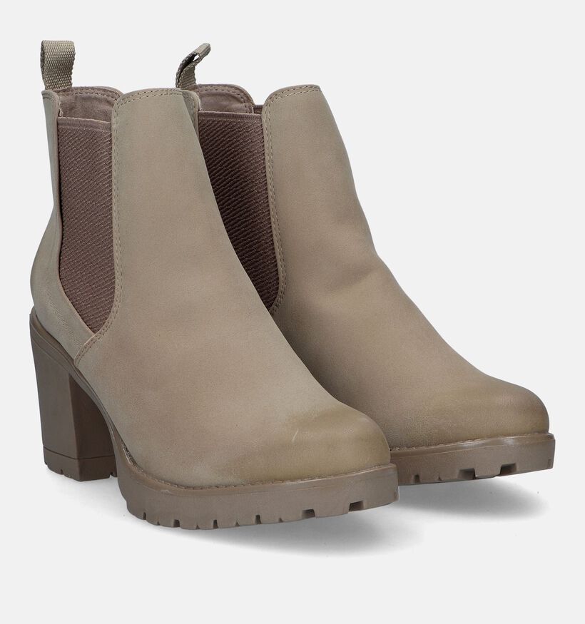 Marco Tozzi Bottines à talons en Taupe pour femmes (330642)