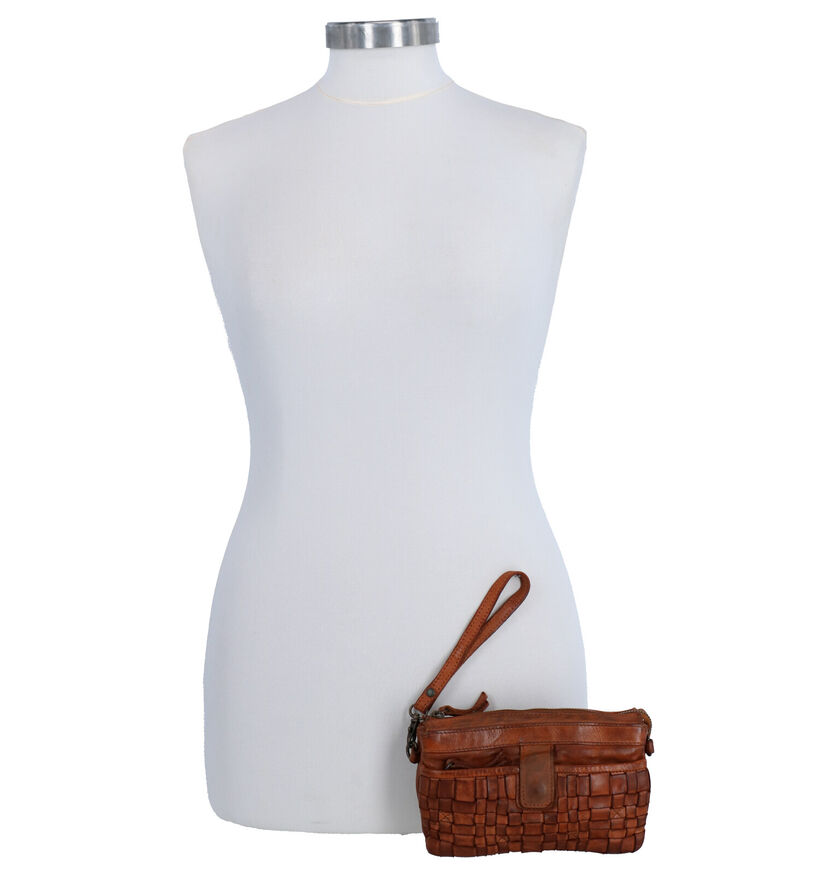 Bear Design Sac porté croisé en Cognac pour femmes (329773)