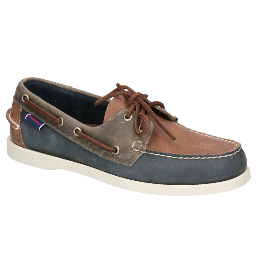 Sebago Dockside Portland Spinnaker Chaussures bateau en Bleu pour hommes (336835)