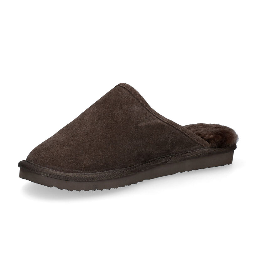 Warmbat Classic Pantoufles en Cognac pour hommes (346339)