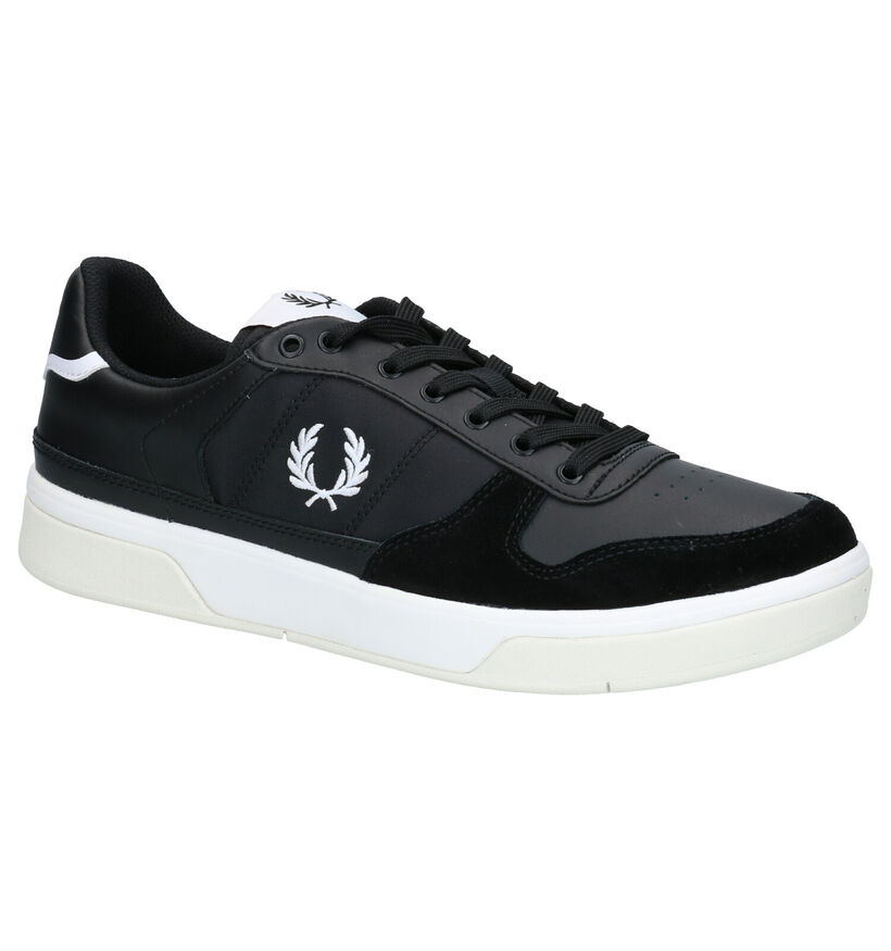 Fred Perry Zwarte Sneakers in daim (264193)