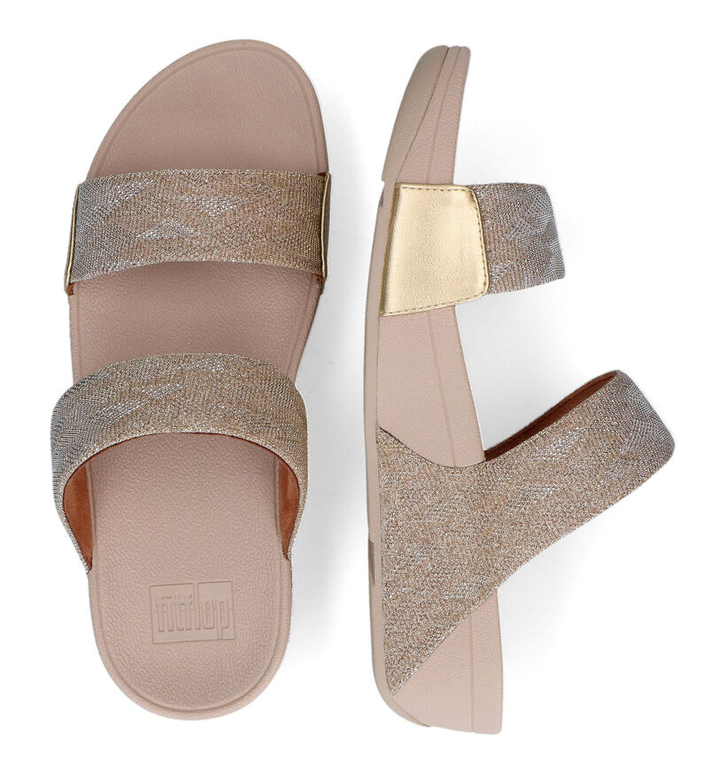 FitFlop Lulu Geo Glitz Zwarte Slippers in stof (304821)