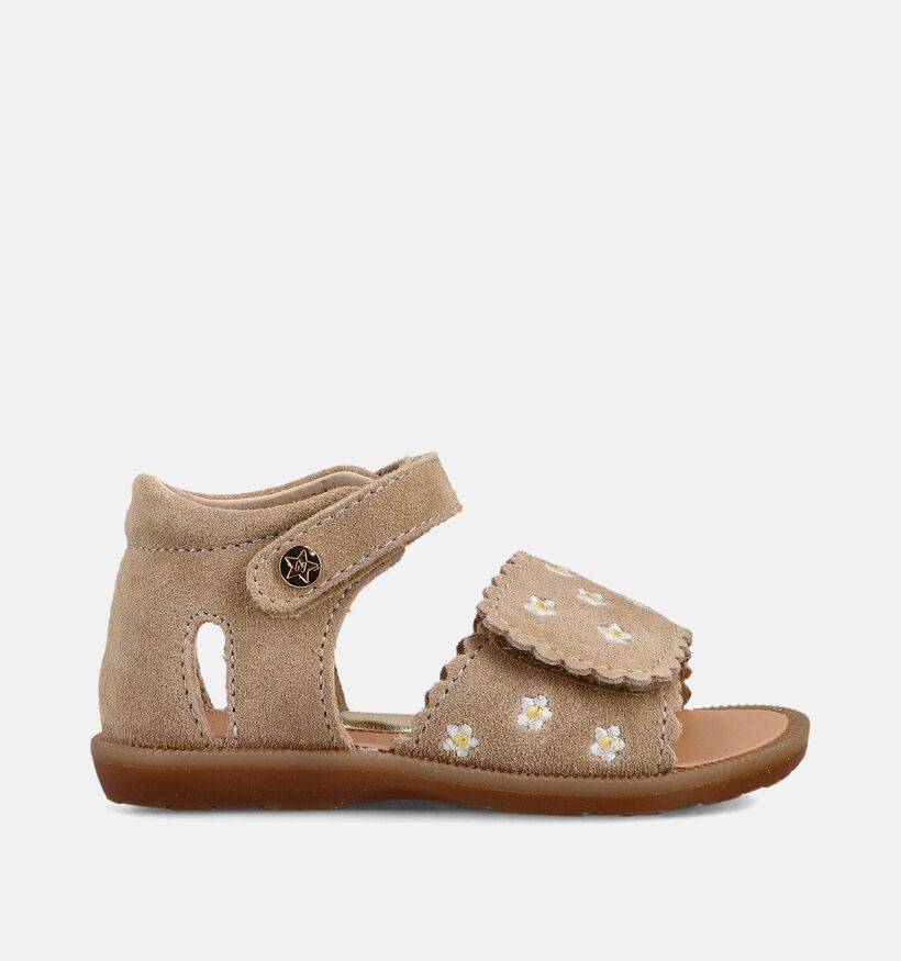 Naturino Maya Embr Suede Beige Babysandalen voor meisjes (371572)